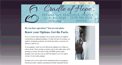 Desktop Screenshot of cradleofhopeiowa.com