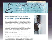 Tablet Screenshot of cradleofhopeiowa.com